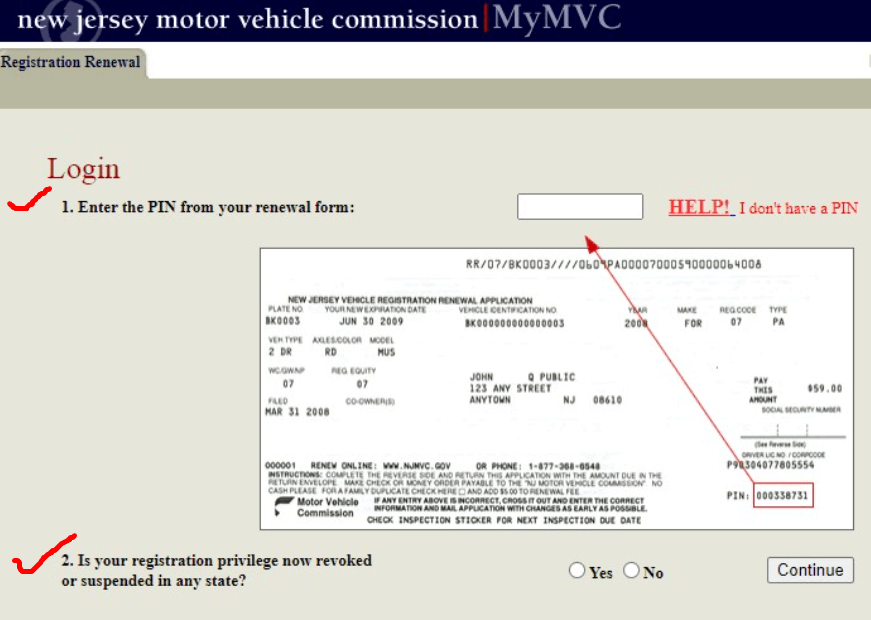 NJ Vehicle Registration Renewal Fee & Form