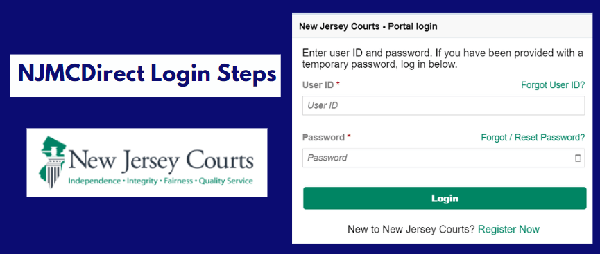 NJMCDirect Login Steps